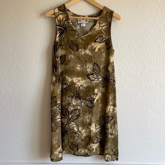 Palm Court Woman’s Medium Sleeveless Brown Dress - Picture 2 of 6